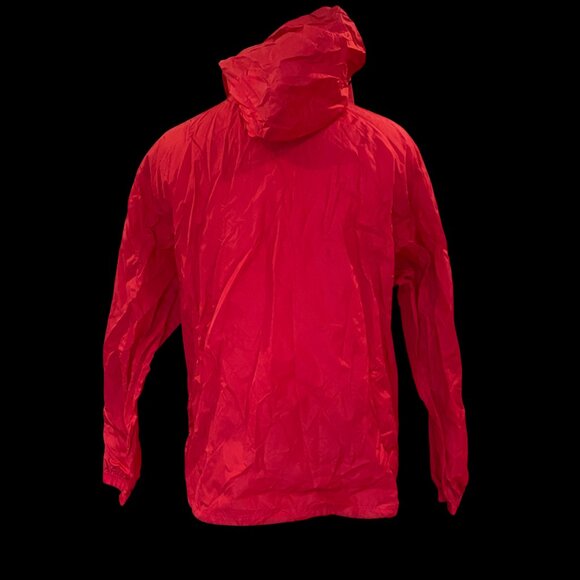 Walt Disney World Rain Jacket Windbreaker Hooded Sz L Red Pullover - Picture 3 of 7